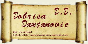 Dobriša Damjanović vizit kartica